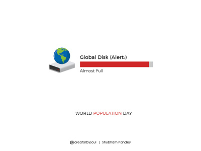 World Population Day awareness concept art design dribbble monkstudio