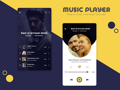 Music Player App UI app design design interactive layoutdesign minimal monk studio music app player typogaphy ui