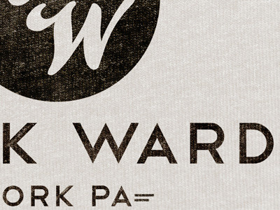 Zack Ward circle logo texture typography