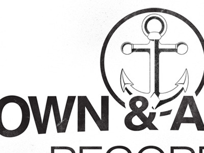 Crown & Anchor Records anchor black crown design graphic helvetica logo records typography