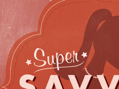 Super Savvy Mom (Update) 50s bright graphic design illustration logo mom orange savvy typography vintage