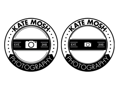 Kate Mosh Photography badge graphic design logo photography typography vintage