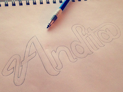 Andita Sketch custom type lettering logo logotype sketch type typography