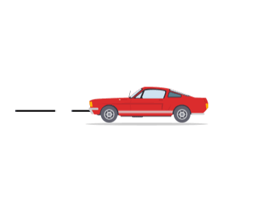 Car hitting pylons - loader GIF, JSON animated gif bodymovin inspiration loading animation loading bar pylon red traffic cone