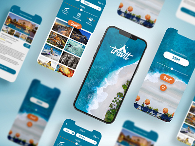 Travit App UI/UX Design | Plan your vacation animation blues design inspiration modern travel plans vacations