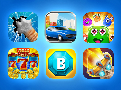 2D-3D Game App Icon designs