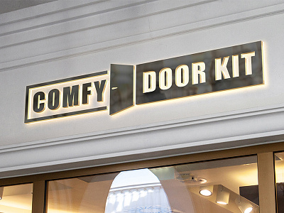 Comfy Door Kit | Logo Design Process | Branding 1.62 brand door edge glossy golden ratio identity inspiration kit logo process standard