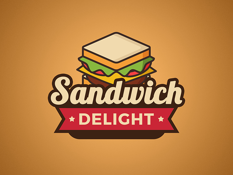 Download Sandwich Delight | Food Truck Logo Design | Option 1 by Romi Kalathiya on Dribbble