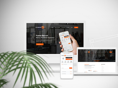 Fusion Recruit | Mobile App and Website design animation design inspiration modern ui ux