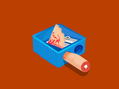 Finger (ouch) sharpener