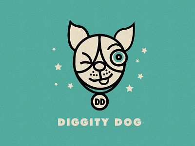 Diggity Dog Walking Service brand branding design logo mark vector