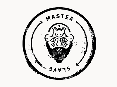 Master & Slave black white brand identity logo master slave