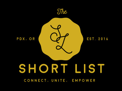 The Short List brand design logo mark type