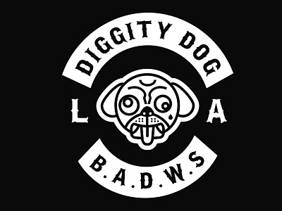 Diggity Dog badass design dog illustration logo los angeles type