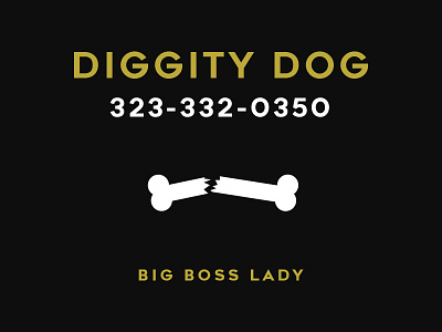 Diggity Dog Business Card card design illustration la type