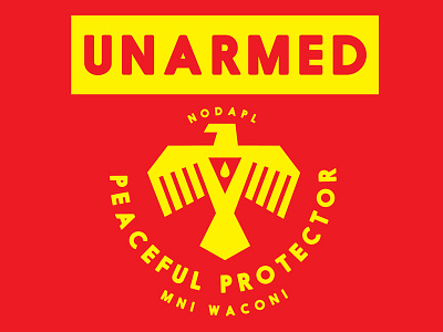 Water is Live #mniwaconi badge eagle life peaceful protect unarmed water
