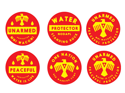 Unarmed Peaceful Protectors badge button life mniwaconi peace water