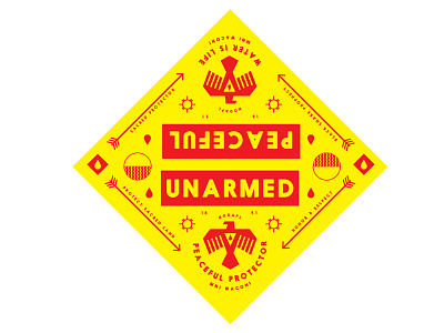 Unarmed Peaceful Protectors Bandana badge bandana eagle life peace warrior water