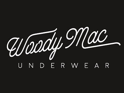 WOODY MAC UNDERWEAR branding design logo type