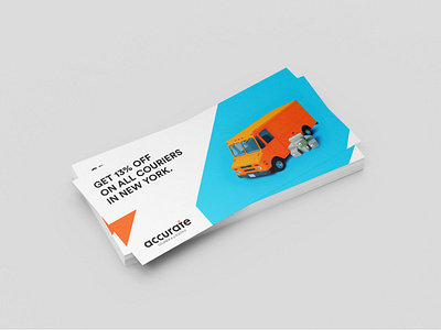 Flyer card design for Accurate logistics. art direction design flat illustration logistics logo minimal packaging typography ux