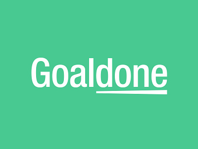 Goaldone (Design Firm) agency logo brand identity feels firm free fresh fun green illustration logo design minimal modern logo playful typography