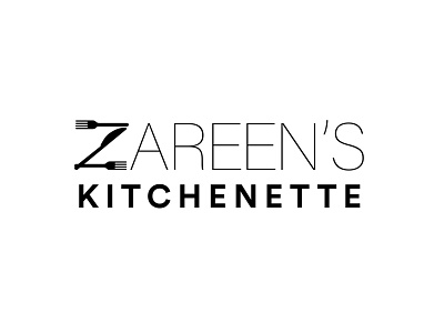 Zareen's Kitchenette brand identity fashion fine flat kitchen logo logo design minimal modren logo typography ui ux