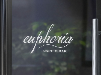 Euphoria Cafe & Bar art direction bar logo brand identity branding cafe logo coffee logo luxury logo minimal typography