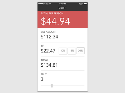 Daily UI 004 - Calculator calculator dailyui 004 mobile tip calculator