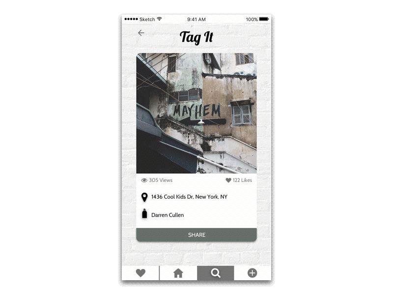 Daily UI 010 - Social Share 010 app daily ui graffiti mobile social share ui