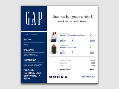 Daily UI 017 - Email Receipt 017 daily ui email receipt ui