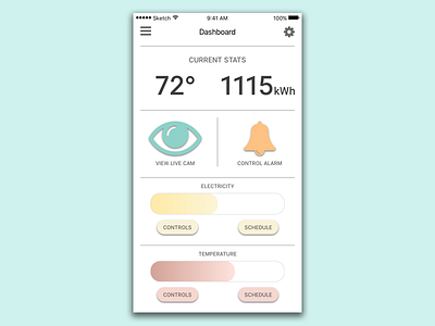 Daily UI 021 - Home Monitoring Dashboard 021 daily ui home monitoring dashboard mobile