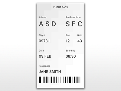 Daily UI 024 - Flight Pass 024 daily ui flight pass mobile ui