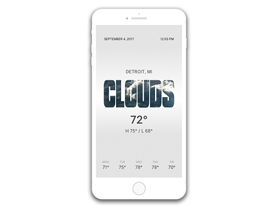 Daily UI 037 -  Weather