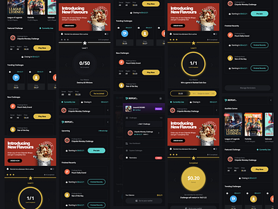 Esport Application Design System app branding clean design digital flat illustration material ux web