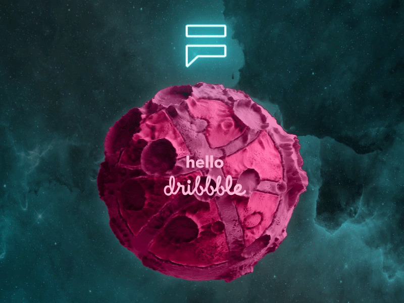 HELLO DRIBBBLE branding cosmos creative design digital f graphic logo logotype planet ux webdesign