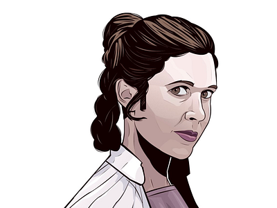 SIX FANARTS - “LEIA” character design illustration inking princess leia sixfanart star wars