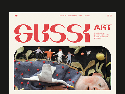 Gussi — website art art direction brooklyn character clay concept design font gallery illustration nft retro story typo typography ui ux vintage web website
