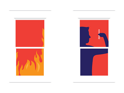 House on Fire climate change editorial illustration ruh roh