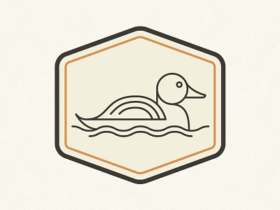 Duck, Duck... Duck badge duck geometric hunting icon illustration