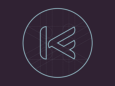Logoing f geometric grid identity k logo monogram