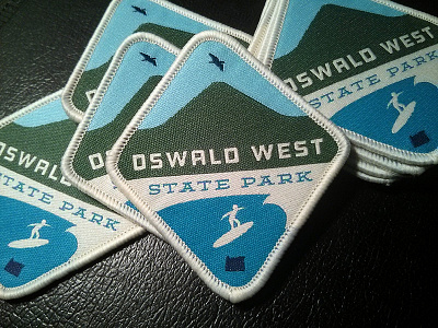 Oswald West State Park patches badges coast illustration oregon patches scout state park surfing