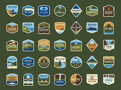 The Project Formerly Known As Oregon Scout Badges badges goodies illustration oregon patches posters state parks stickers weeee