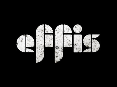 Effis Logo band geometric grunge lettering logo rock typography