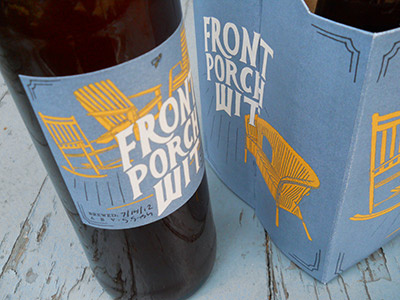 Front Porch Wit Packaging beer front porch hand drawn homebrew label packaging typography