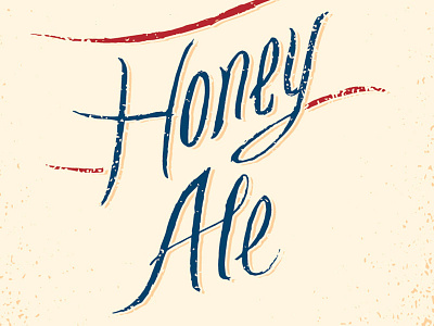 White House Honey Ale beer hand drawn homebrew honey ale label typography