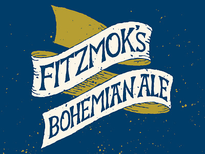 Fitzmok's Bohemian Ale ale beer bohemian hand drawn homebrew label typography