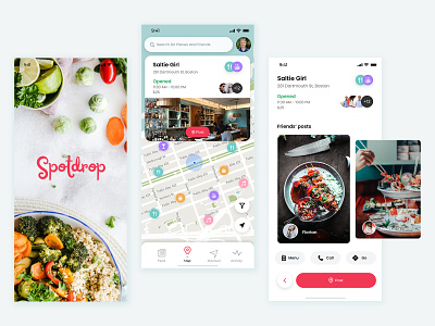 Social App appdesign branding cafe design food graphic design location naerby post restaurent sharing social ui zignuts