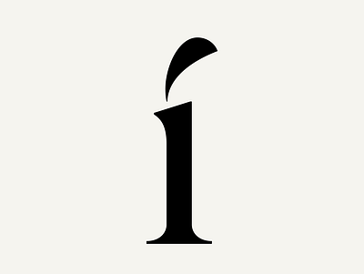 FH 1089 "i" branding design font glyph graphic design letter logo typeface