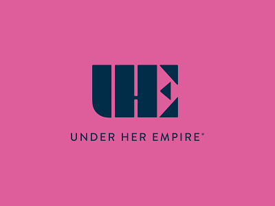 Under Her Empire branding design freelance designer graphic design logodesign pink typography vector women