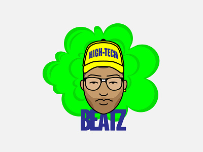 High Tech BEATZ Logo cannabis cannabis logo flat freelance freelance designer graphic design high icon illustration logo logo design logo designer vector art
